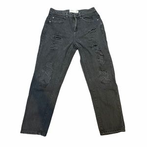 Black Garage Ripped Mom Jeans | Size 05